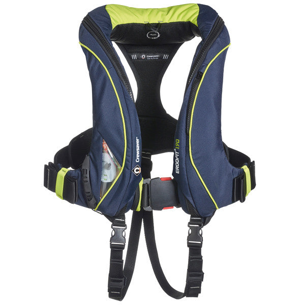 Crewsaver Ergofit+ 190N, Navy/Grön med Soft Loop D-ring