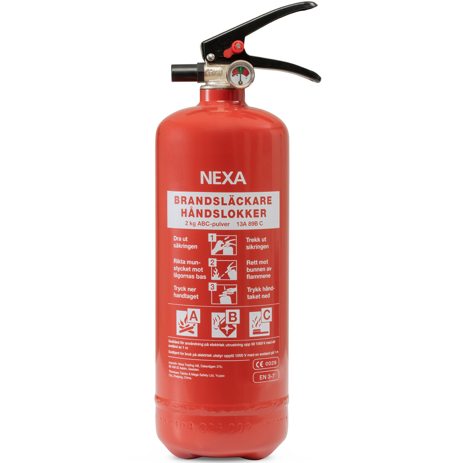 Nexa Brandsläckare 13A Röd 2 kg