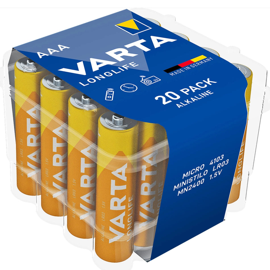 Varta Longlife AAA / LR03 Batteri (20-Pack)