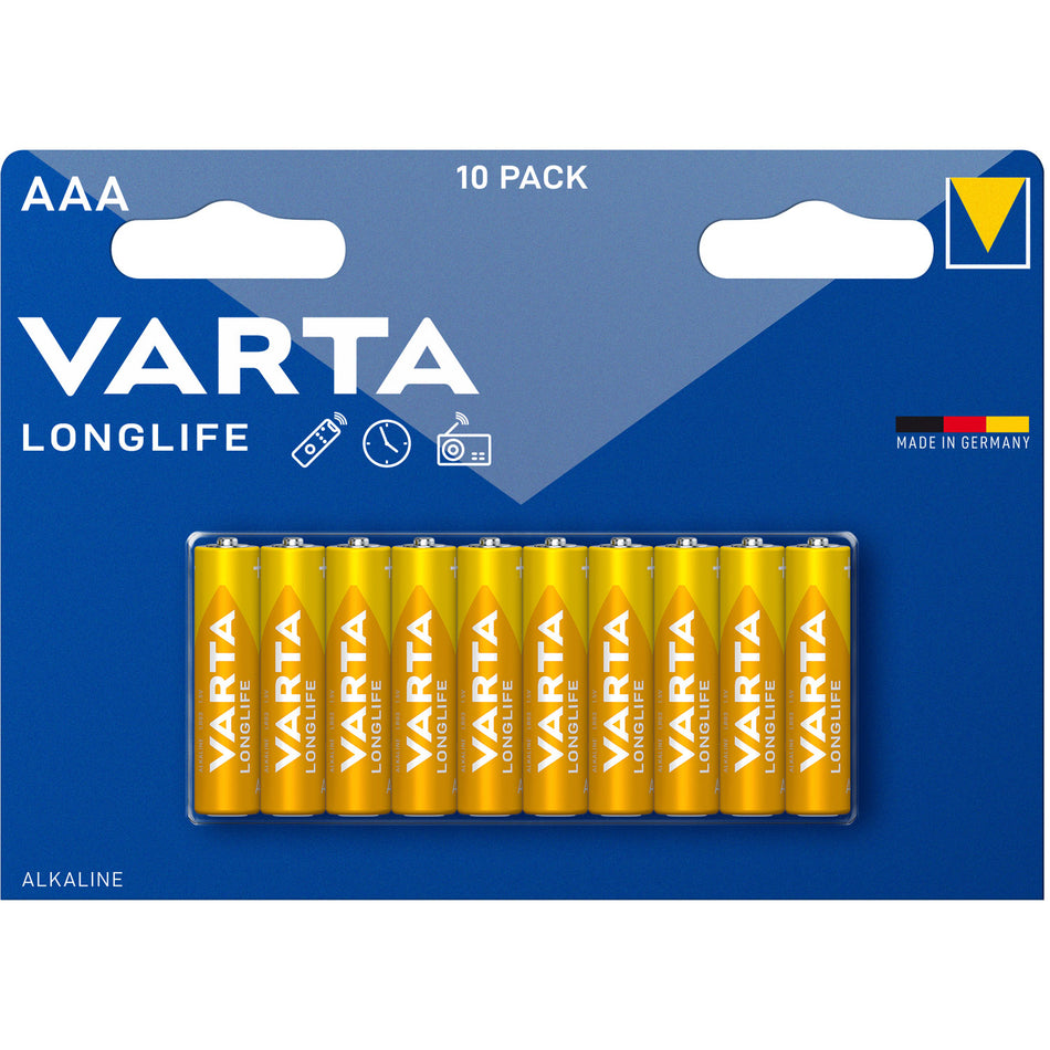 Varta Longlife AAA / LR03 Batteri (10-Pack)