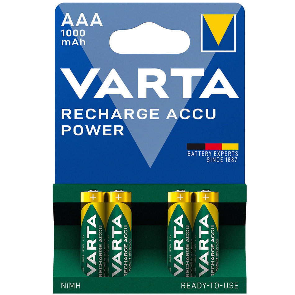 Varta Uppladdningsbart batteri AAA 1000 mAh (4-Pack)