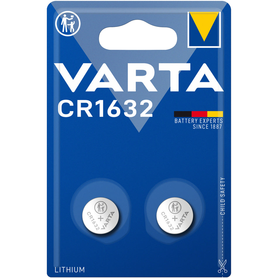 Varta CR1632 3V Lithium Knappcellsbatteri (2-Pack)