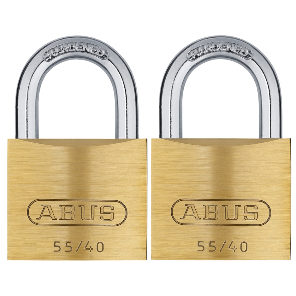 Abus Hänglås Mässing 55/40 LL (2-Pack)