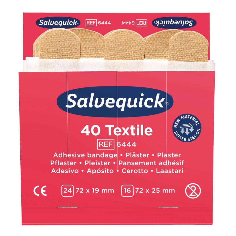 Salvequick Textilplåster Refiller 6x40 st Plåster