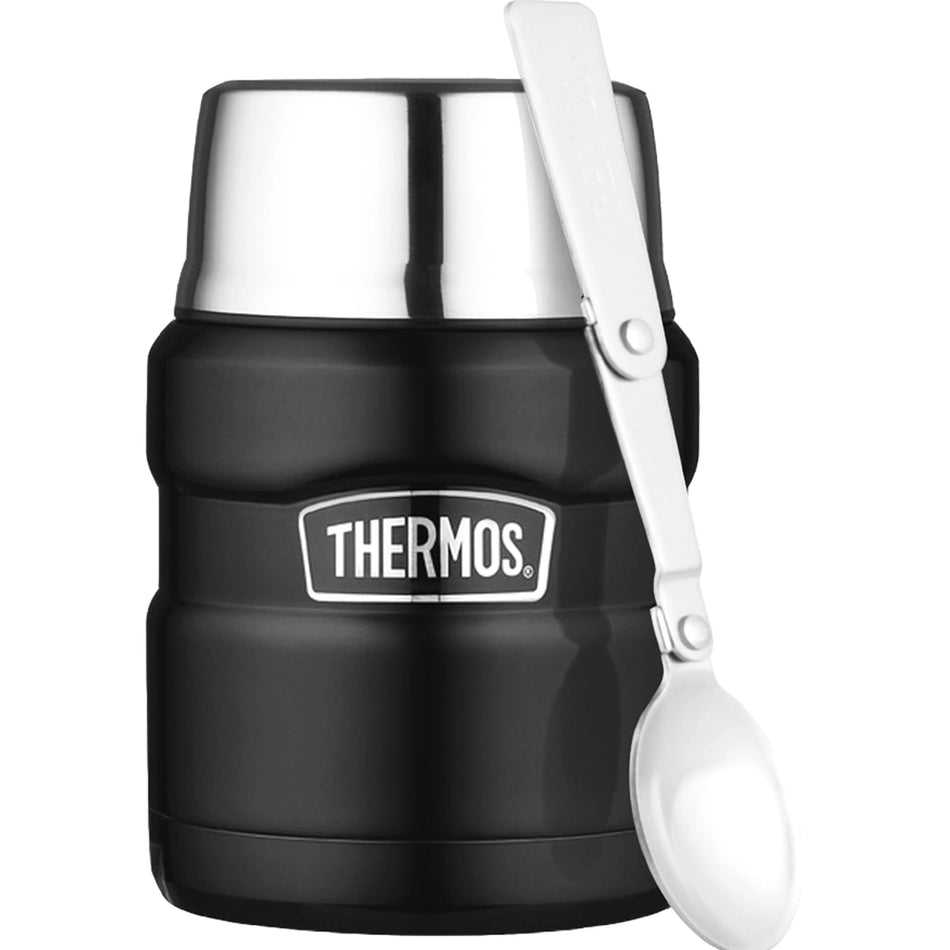 Thermos Stålmattermos King Mattsvart 0,5 L