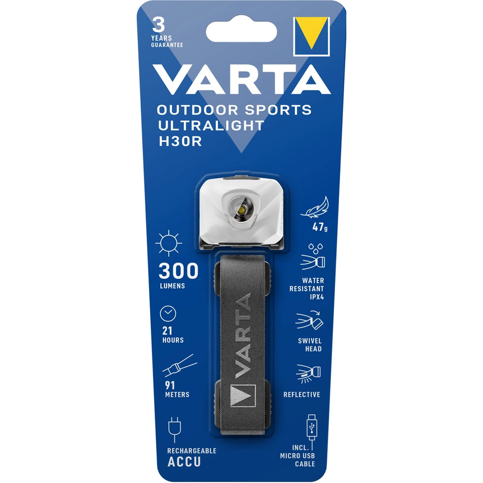 Varta Pannlampa H30R Vit