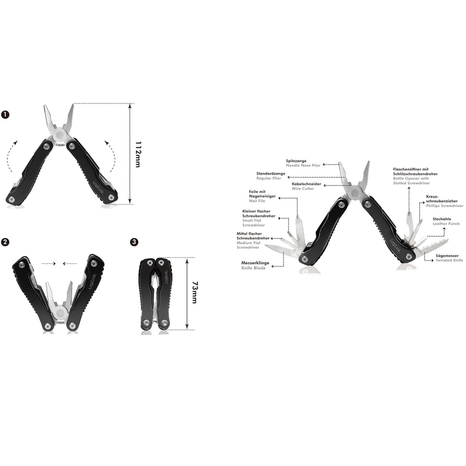 LogiLink Multiverktyg 11-i-1